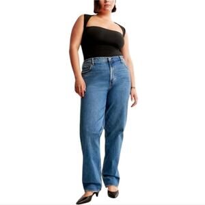 Abercrombie and fitch 90s Straight‎ Ultra High Rise Light Wash Jeans Plus Sz 22
